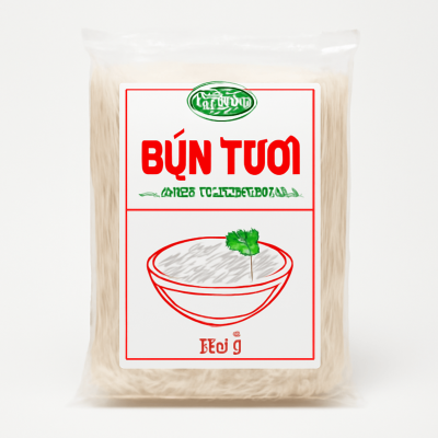 Goi bun tuoi packshot tren nen trang